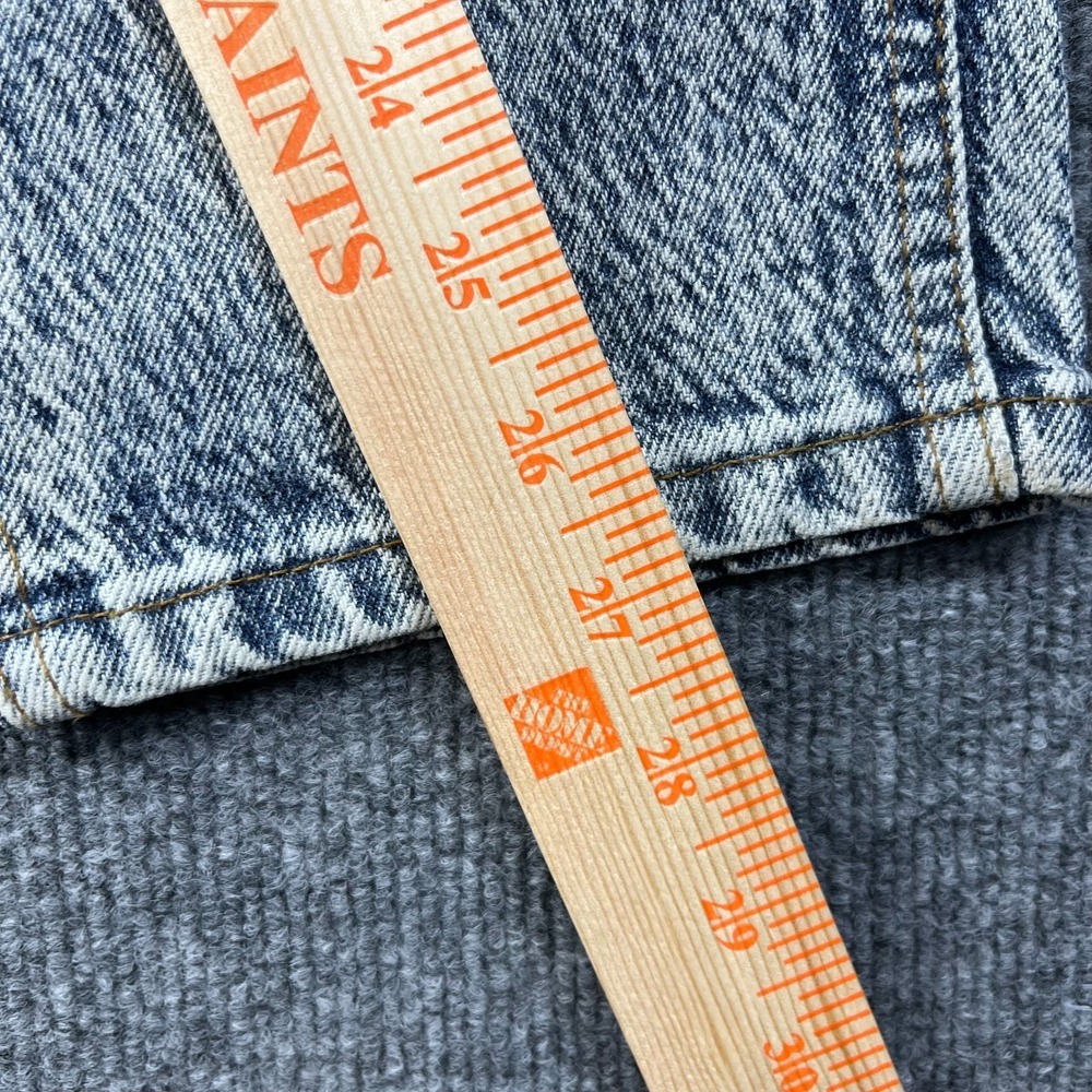 Vintage Lee Jeans Women's 16P Acid Wash Denim High Rise Union Made USA - 31X27 - Picture 5 of 11